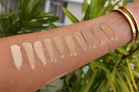 armani power fabric foundation swatches